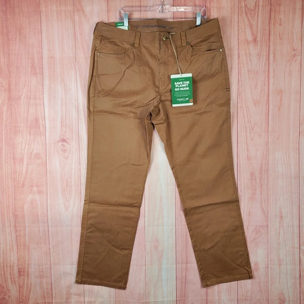 Toad & Co Mission Ridge 5 Pocket Lean Pants Mens 36 X 32 Cotton Straight